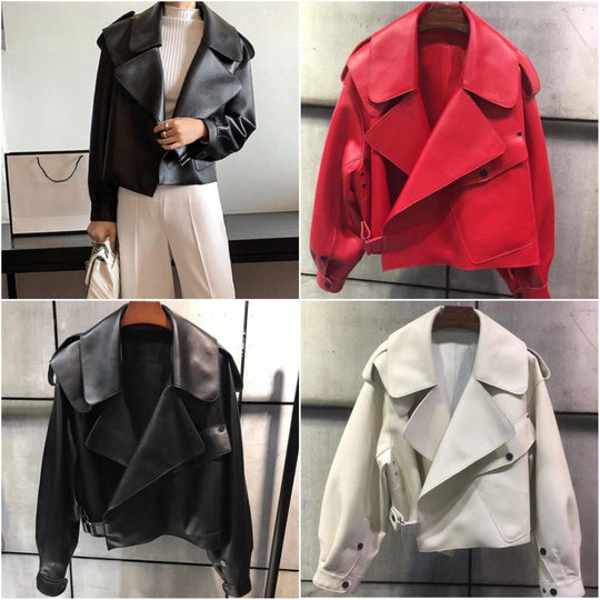 Gestalter Lederjacke Damen Weich Elegant Robust