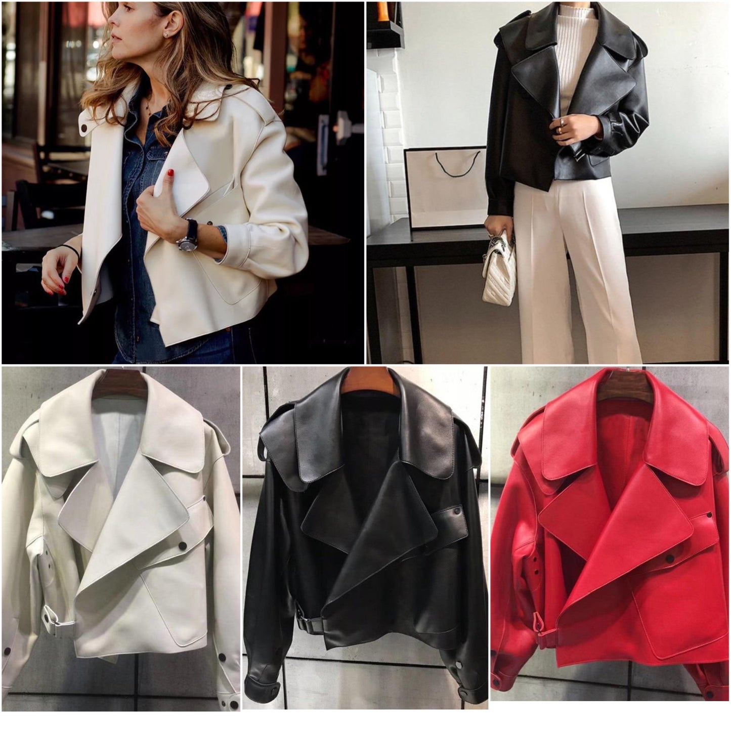 Gestalter Lederjacke Damen Weich Elegant Robust