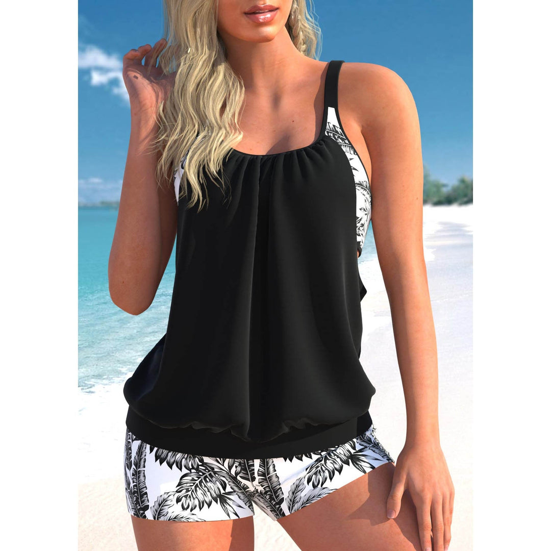 Damen Badeanzug Tankini 2 Teilig Elegant Bequem Schmeichelhaft
