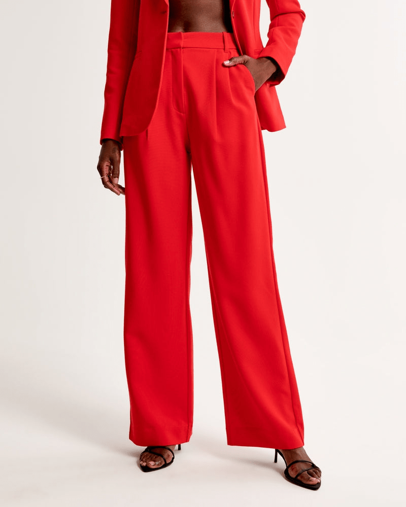 Fudus Damen Elegante Stoffhose - Maßgeschneiderte Weite Sloane Hose