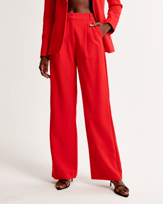 Fudus Damen Elegante Stoffhose - Maßgeschneiderte Weite Sloane Hose