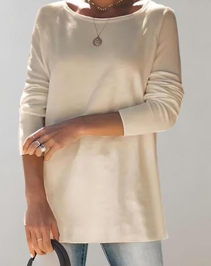 Fudus | Pull Semi Overgröße und Extra Lang Mit Klassischem Rundhalsausschnitt