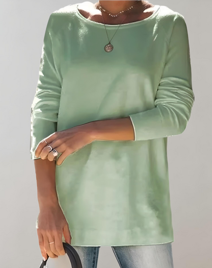 Pull Overgröße Extra Lang Rundhalsausschnitt