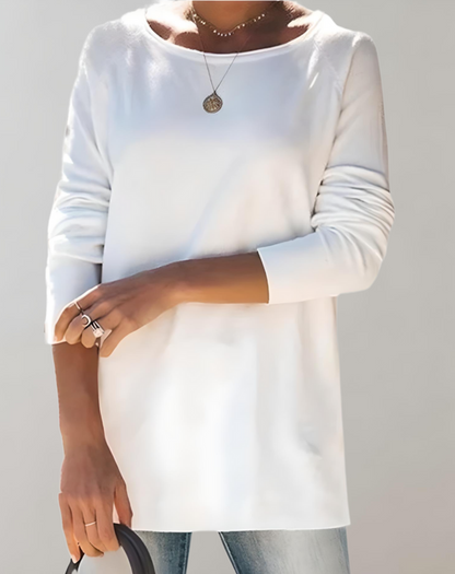 Pull Overgröße Extra Lang Rundhalsausschnitt