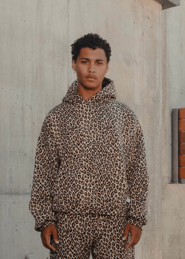 Fudus | Leopardenprint Kapuzenpulli Damen Pullover Pullover Weste