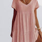 Damen Locker Leichtes Kurzarmkleid