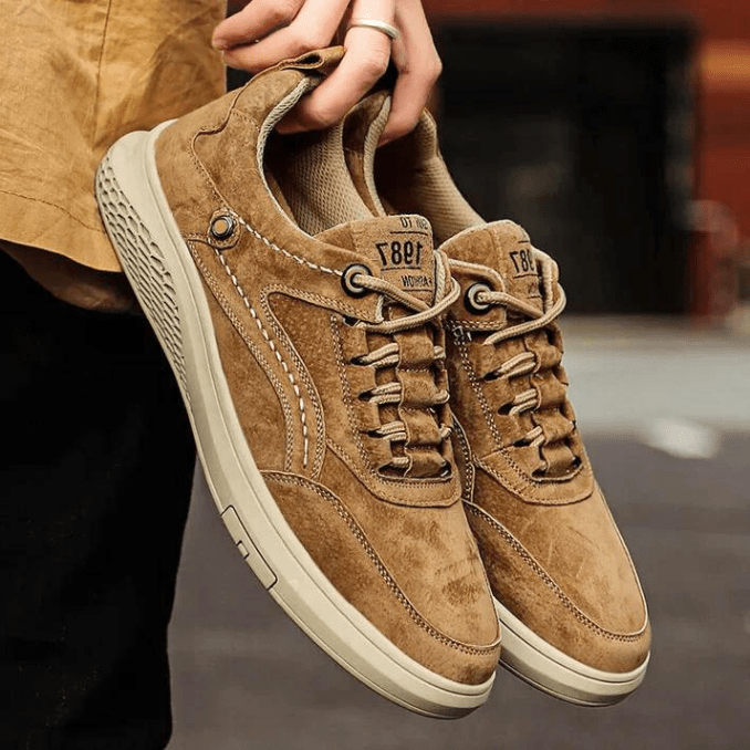 Herren Sneakers Italienische Wildleder Sneakers Lässig Und Komfortabel