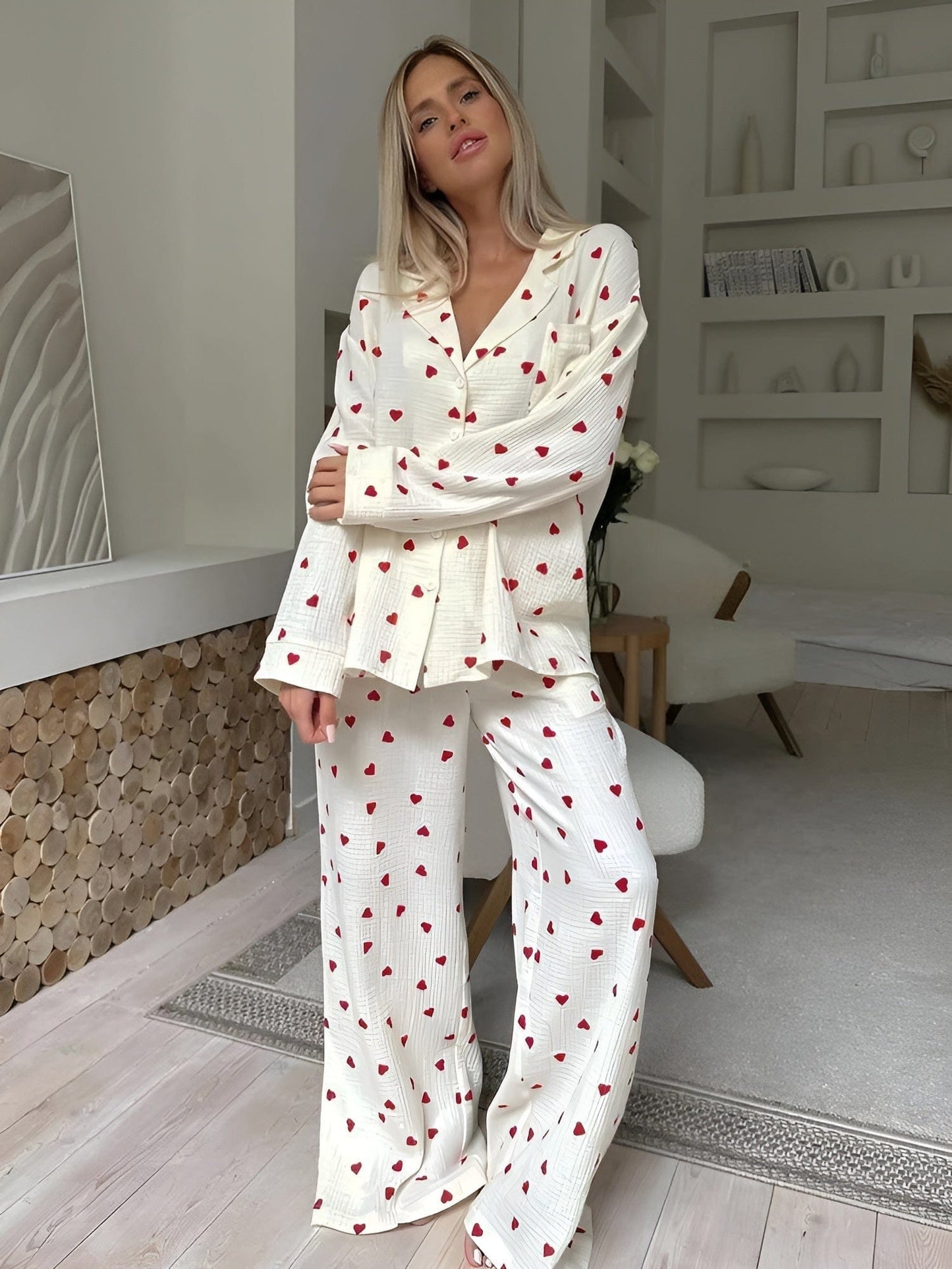 Lola | Das ästhetische Herz-Pyjama-Set