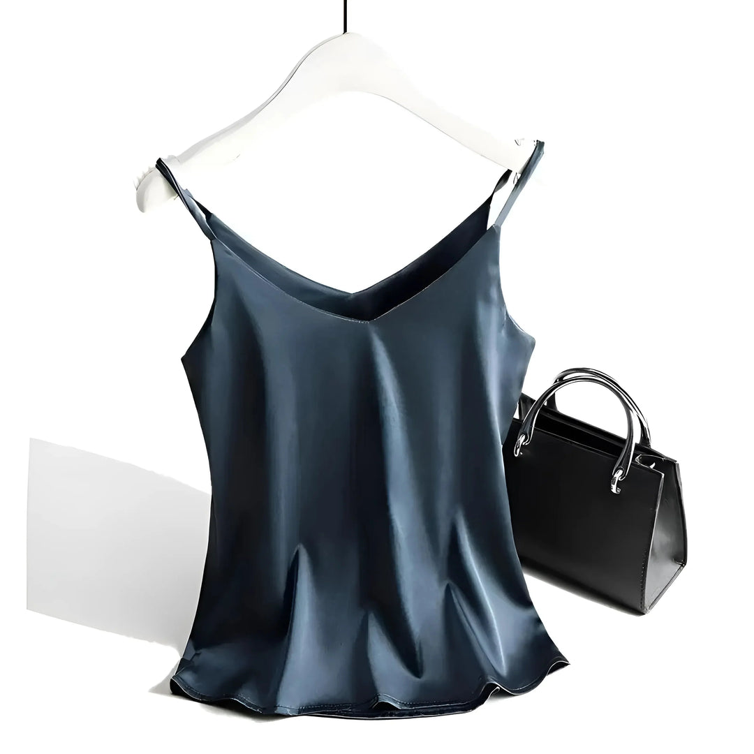 Damen Seiden Satin Camisole mit Spaghettiträgern