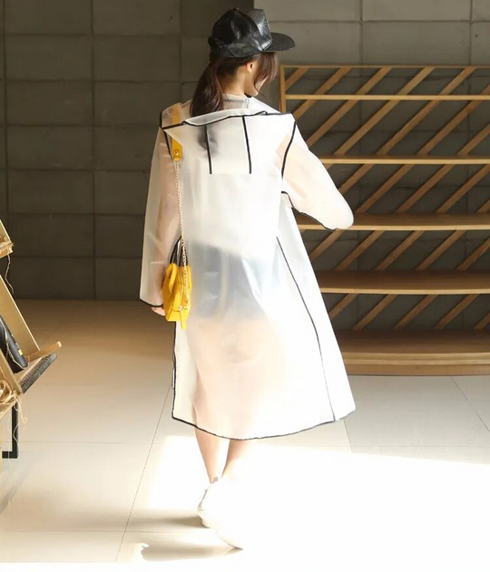 Damen Transparenter Regenmantel Bequem Für Alltag