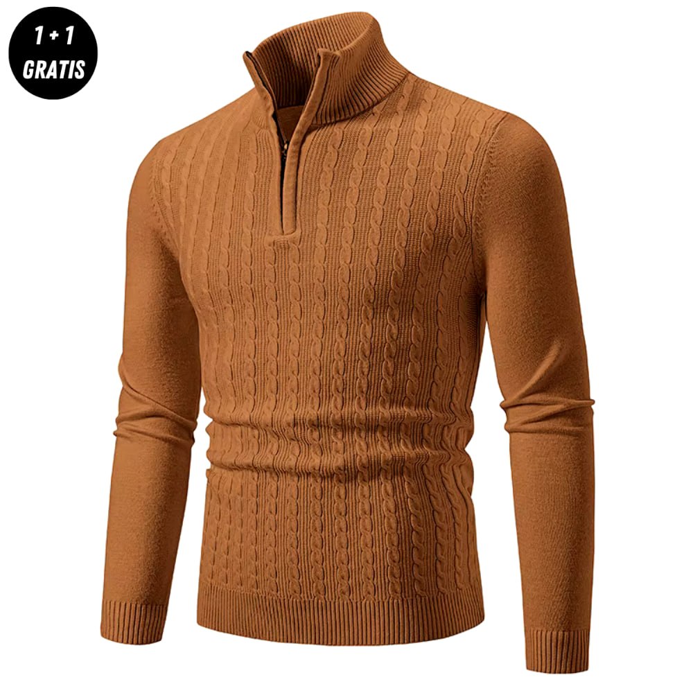 Stilvoller Zip-Up Pullover für Herren