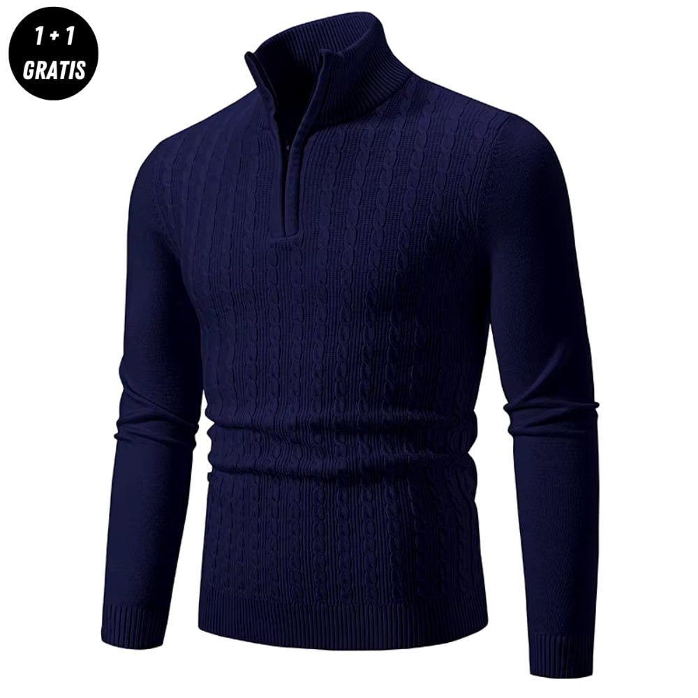 Stilvoller Zip-Up Pullover für Herren