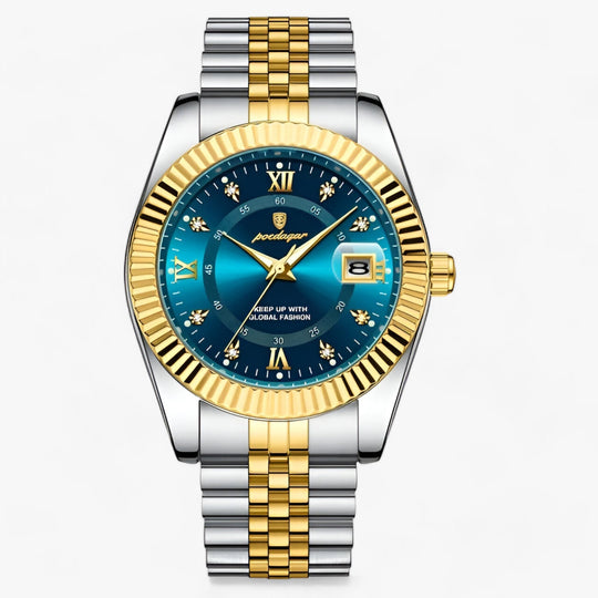 Herrenarmbanduhr Rund Edelstahl Zeitlos