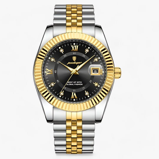 Herrenarmbanduhr Rund Edelstahl Zeitlos