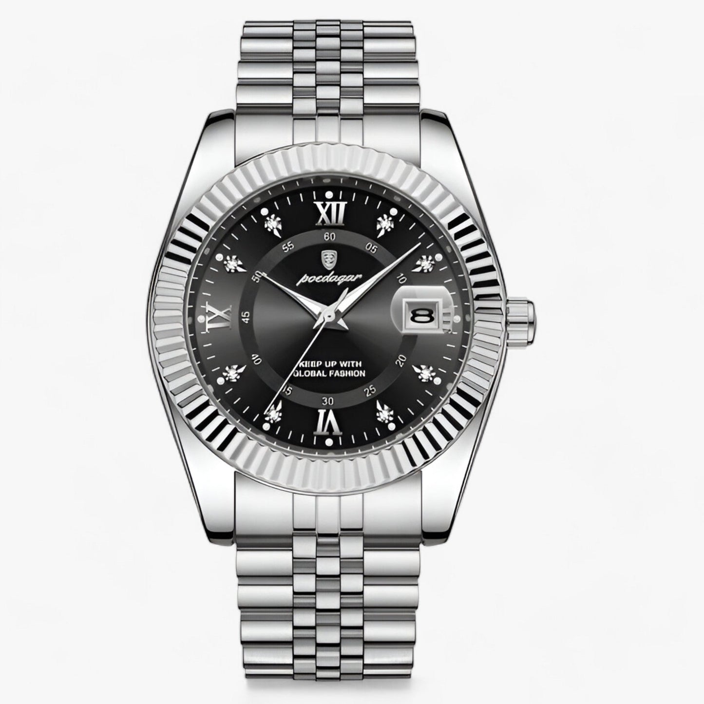 Fudus | Rund Herrenarmbanduhr Aus Edelstahl