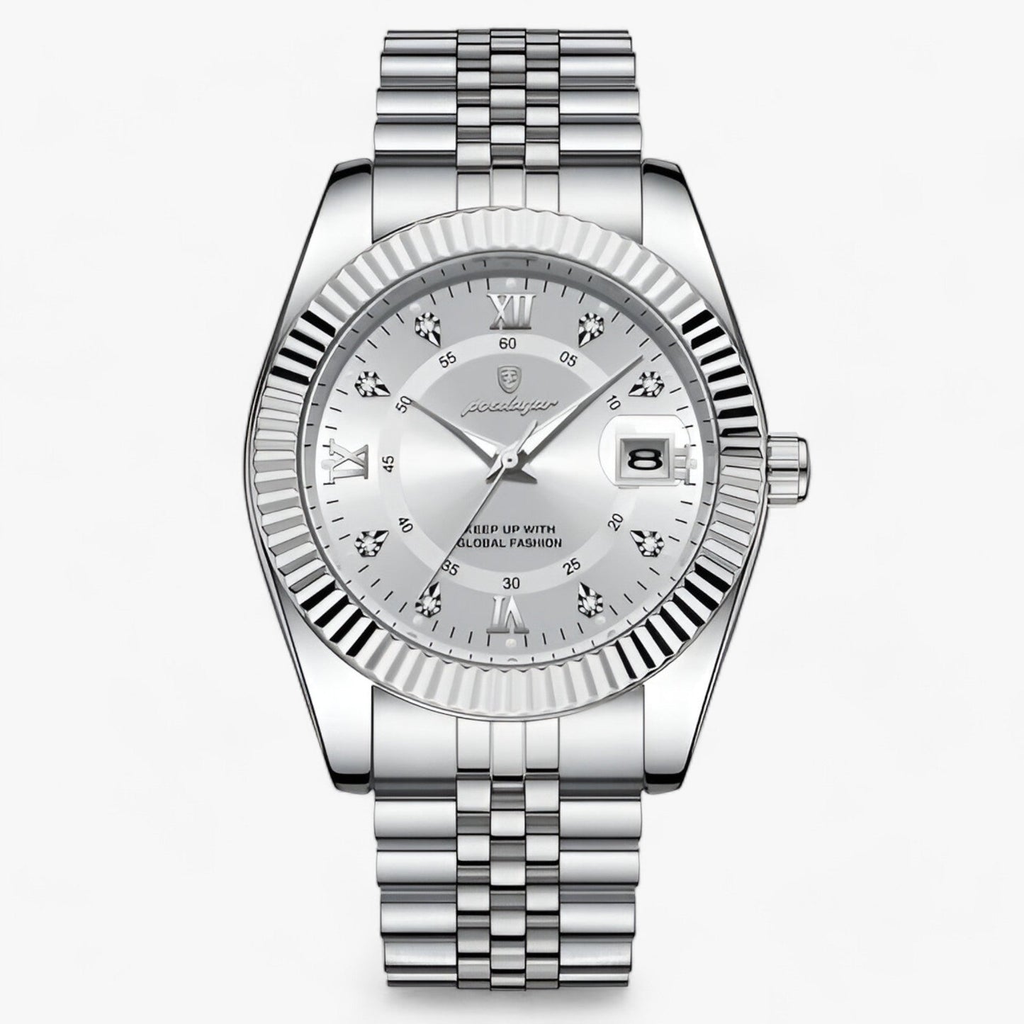 Fudus | Rund Herrenarmbanduhr Aus Edelstahl