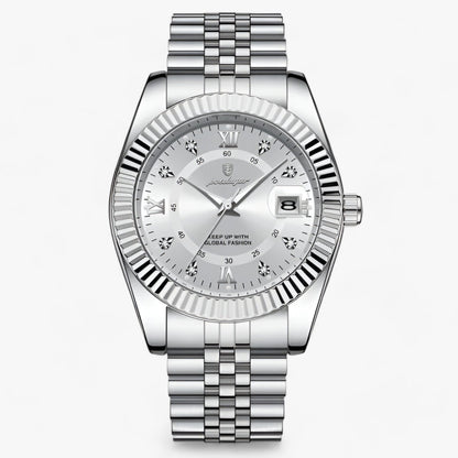 Herrenarmbanduhr Rund Edelstahl Zeitlos