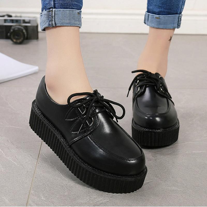 Creepers Plattform Wildleder Schnür