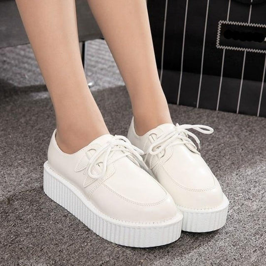 Creepers Plattform Wildleder Schnür