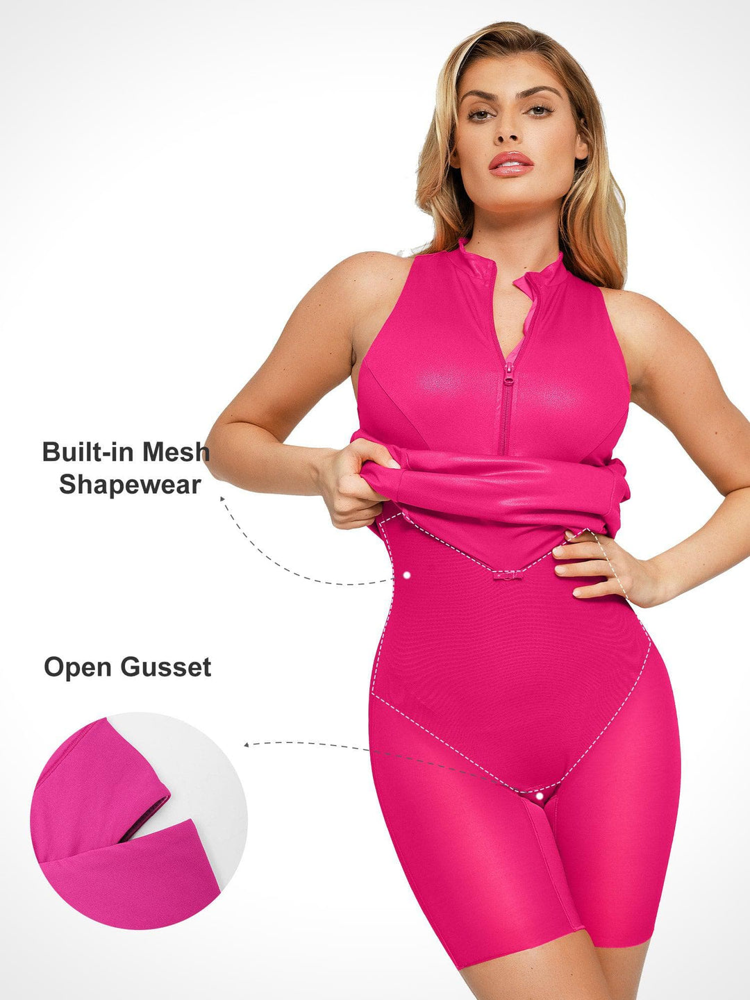 Damen Skulpturierendes Kunstleder Reißverschluss Mini Kleid