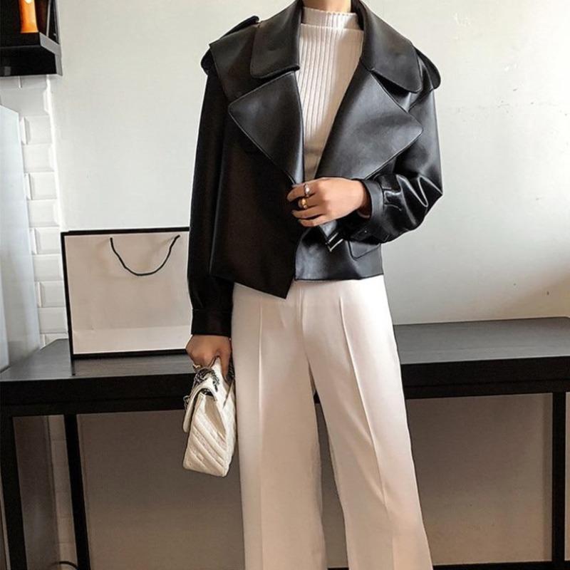 Gestalter Lederjacke Damen Weich Elegant Robust