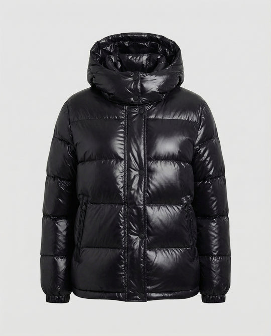 Damen sportliche Steppjacke mit Kapuze | Fudus