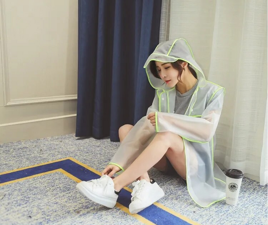 Damen Transparenter Regenmantel Bequem Für Alltag