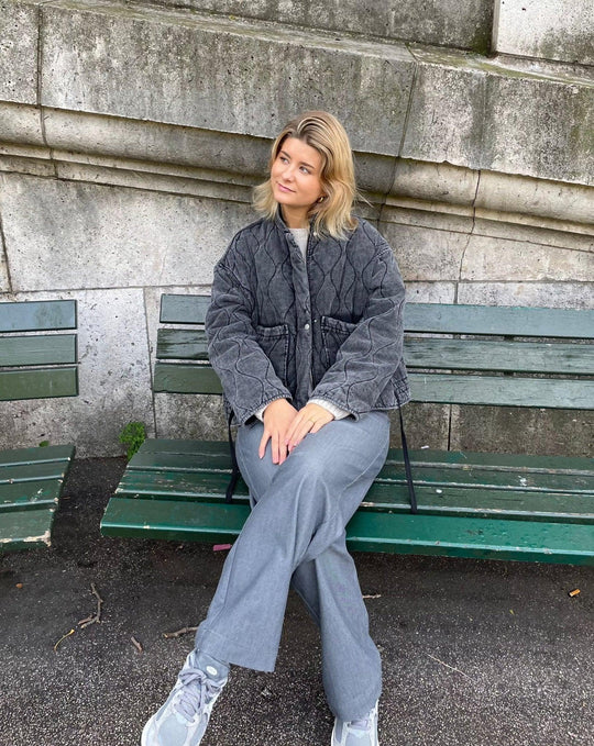 Damen Stylische Gequiltete Freizeitjacke Für Komfort Alltag