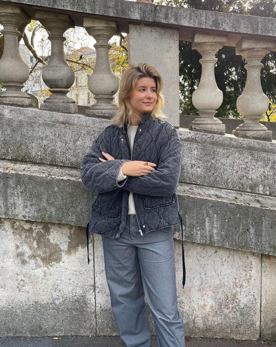 Damen Stylische Gequiltete Freizeitjacke Für Komfort Alltag