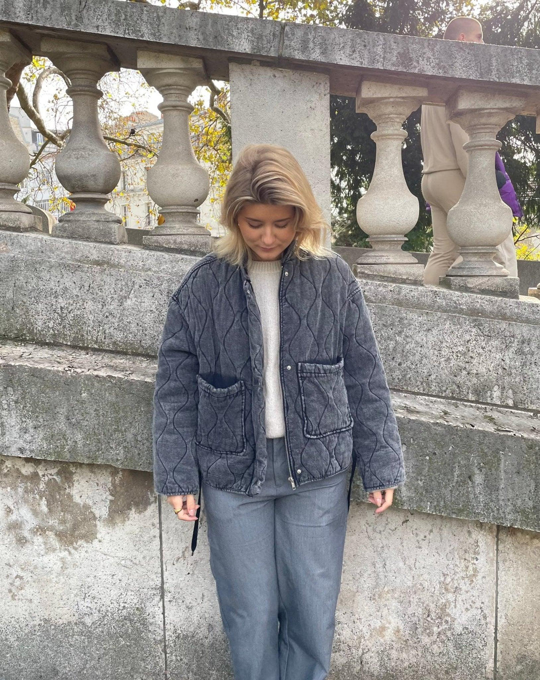 Damen Stylische Gequiltete Freizeitjacke Für Komfort Alltag