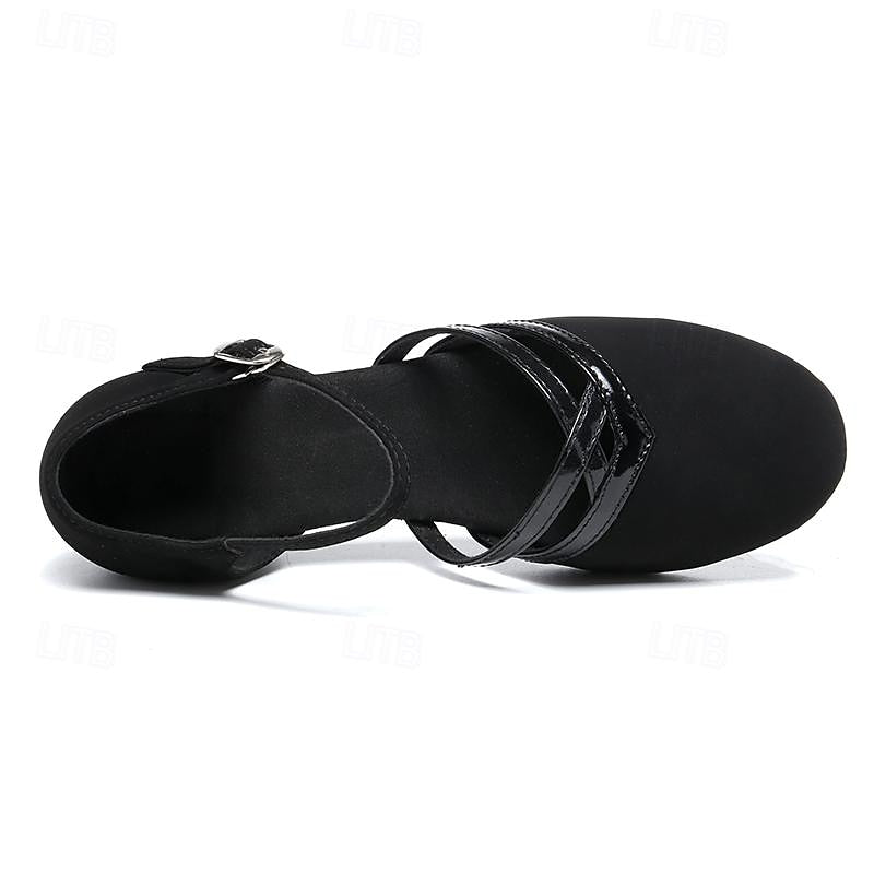 Tanzschuhe Modern Damen Wildleder Schwarz