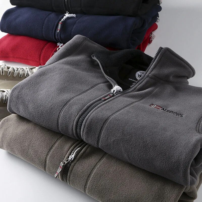 Herren Norweger Fleece-Winterjacke