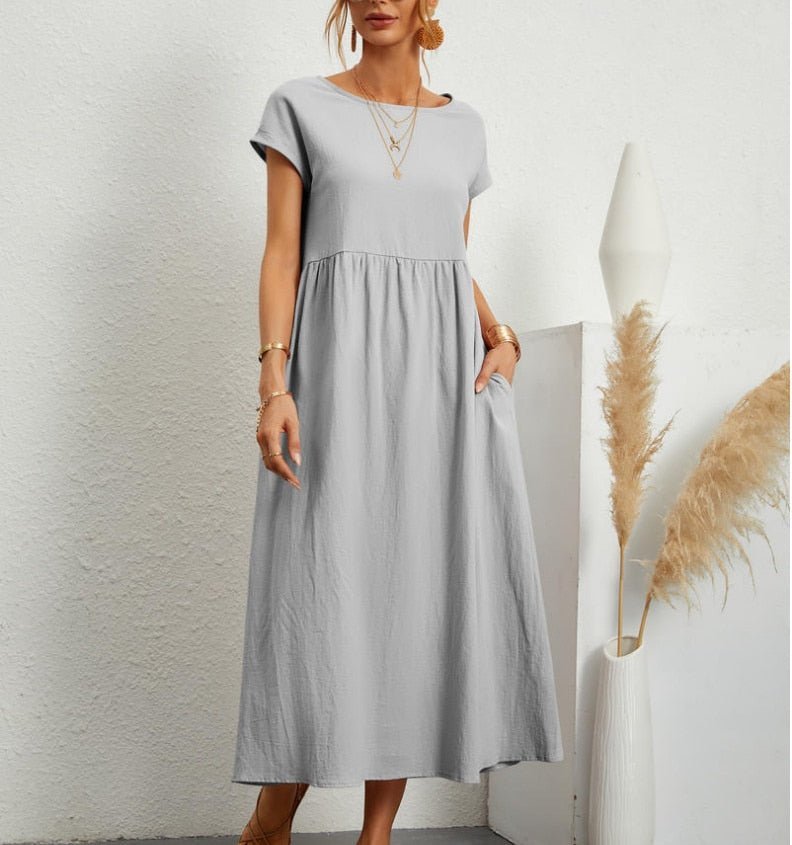 Damen Elegantes Sommerkleid mit Feinem Schnitt