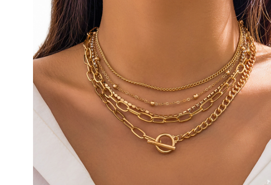 Mehrlagige Ketten Geschenkset Glamour Elegant Vielseitig