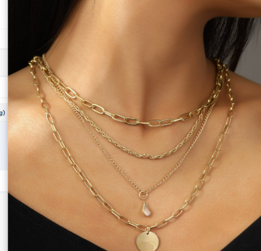 Mehrlagige Ketten Geschenkset Glamour Elegant Vielseitig