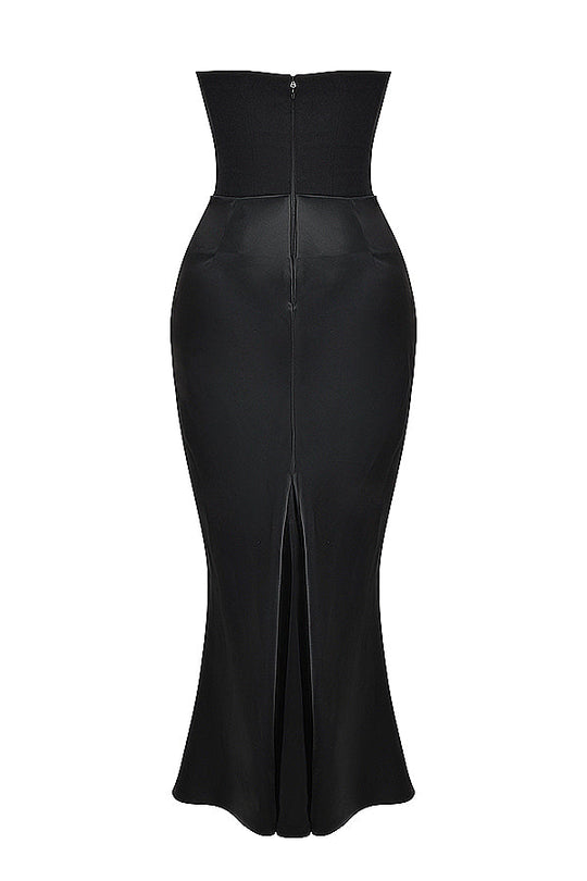 Maxikleid Trägerlos Korsett Elegant Figurschmeichelnd