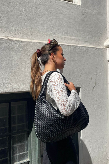 Damen Umhängetasche Schwarz Groß