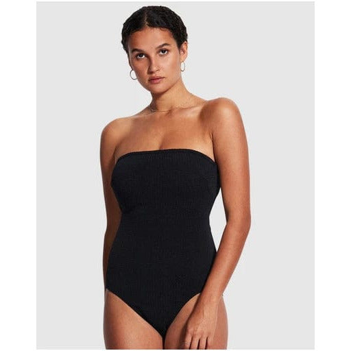 Damen Sea Dive Dd Bandeau Einteiler Schwarz