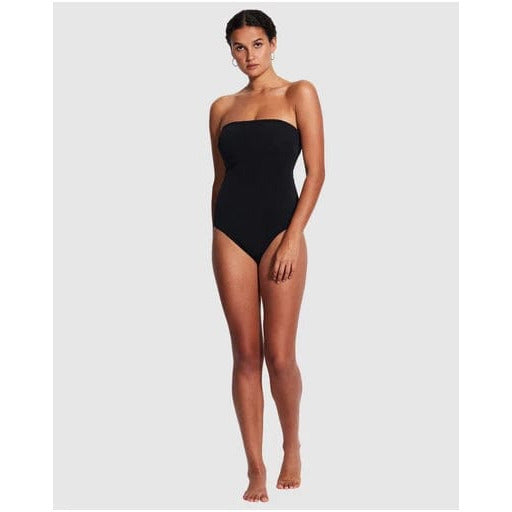 Damen Sea Dive Dd Bandeau Einteiler Schwarz
