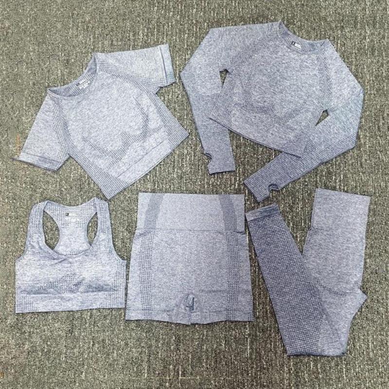 Fudus | Workout Sportbekleidung Gym Fitness Hohe Taille Nahtloses Yoga Satz