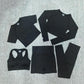 Fudus | Workout Sportbekleidung Gym Fitness Hohe Taille Nahtloses Yoga Satz