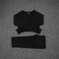 Fudus | Workout Sportbekleidung Gym Fitness Hohe Taille Nahtloses Yoga Satz