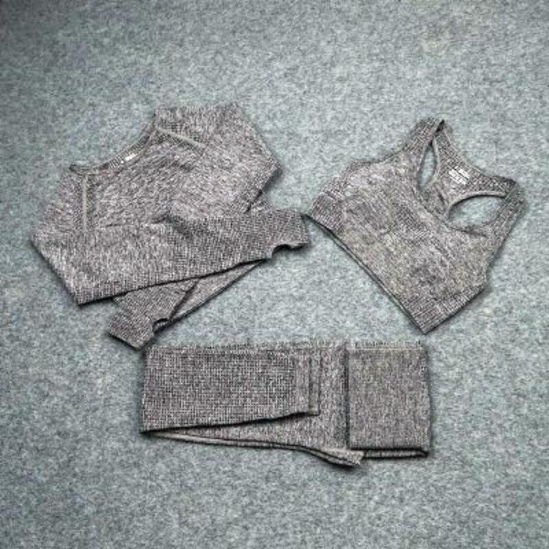 Fudus | Workout Sportbekleidung Gym Fitness Hohe Taille Nahtloses Yoga Satz