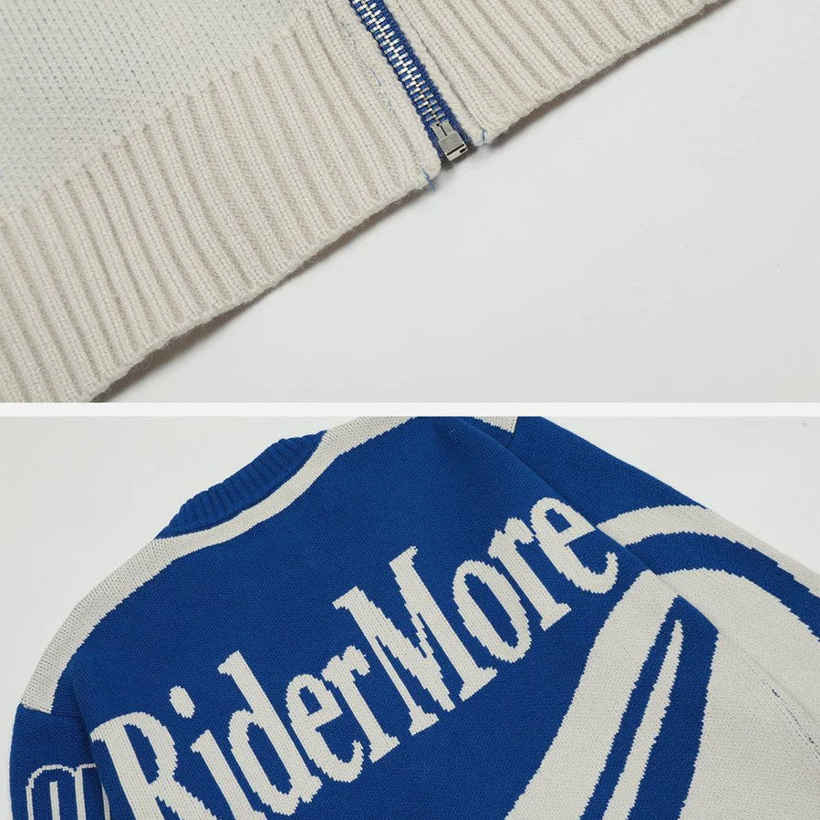 Damen Strickpullover Dynamisch Mit Reißverschluss