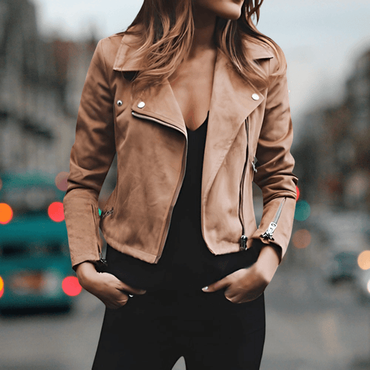 Leder Damenjacke Modern Stilvoll Zeitlos