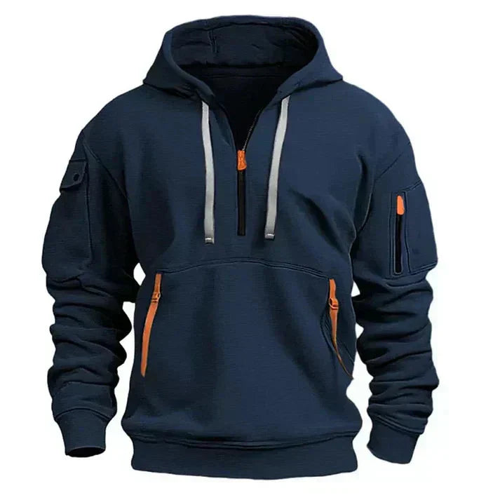 Herren Hoodie Mit Halbem Reißverschluss Für Aktive Freizeitgestaltung