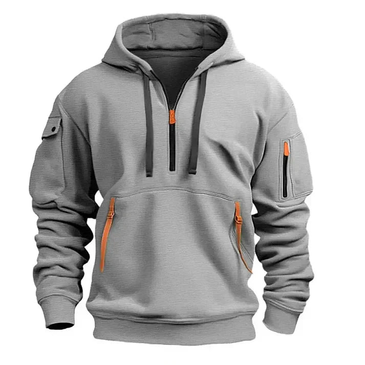 Herren Hoodie Mit Halbem Reißverschluss Für Aktive Freizeitgestaltung