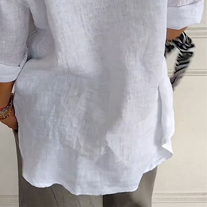 Leichtes Baumwoll-Leinen-Hemd