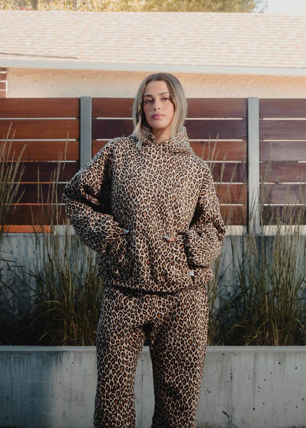 Unisex-Hoodie mit Leopardenmuster