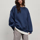 Klara's - Damen Oversized Sweatshirt in einfarbigem Design